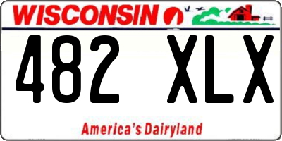 WI license plate 482XLX