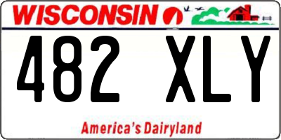 WI license plate 482XLY