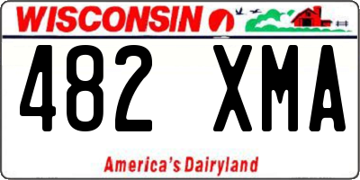 WI license plate 482XMA