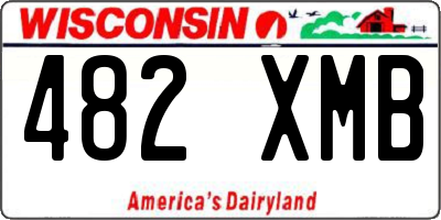 WI license plate 482XMB