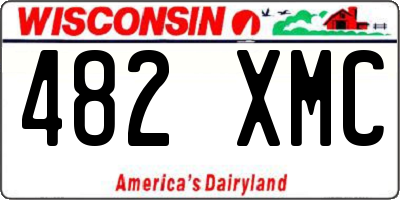 WI license plate 482XMC