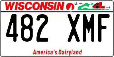 WI license plate 482XMF