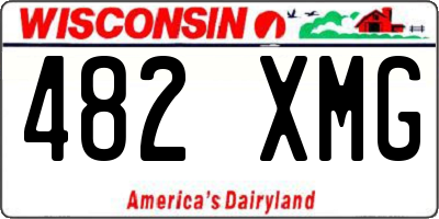 WI license plate 482XMG