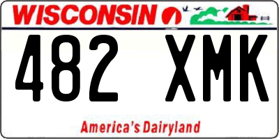 WI license plate 482XMK