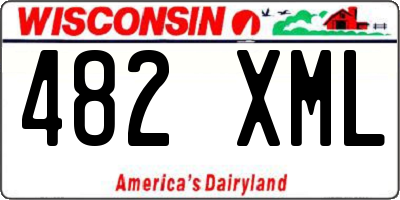 WI license plate 482XML