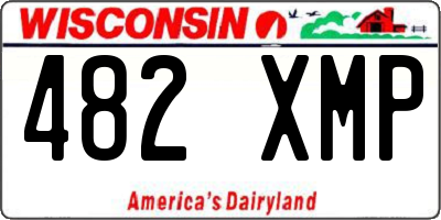 WI license plate 482XMP