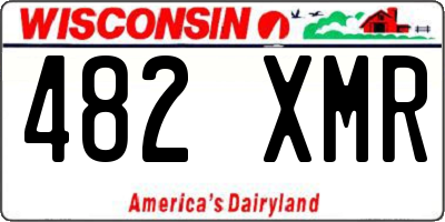 WI license plate 482XMR