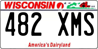 WI license plate 482XMS