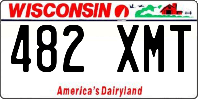 WI license plate 482XMT