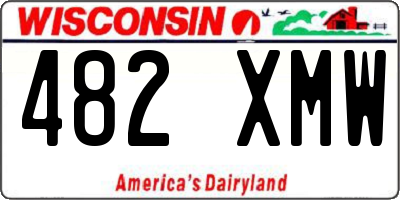 WI license plate 482XMW