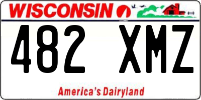 WI license plate 482XMZ