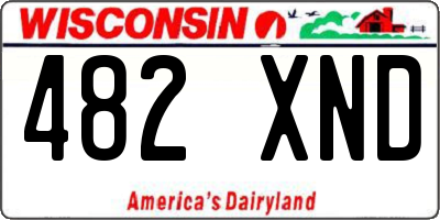 WI license plate 482XND