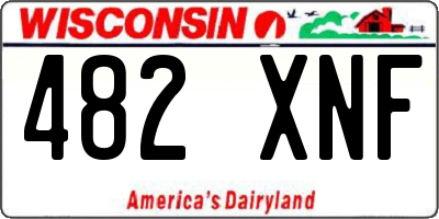 WI license plate 482XNF