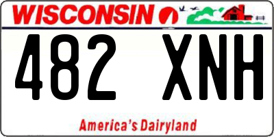WI license plate 482XNH