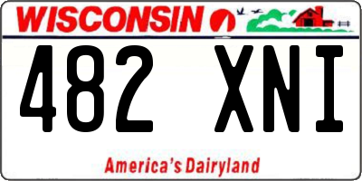WI license plate 482XNI