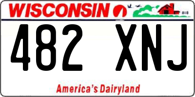 WI license plate 482XNJ