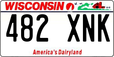 WI license plate 482XNK