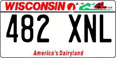 WI license plate 482XNL