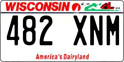 WI license plate 482XNM