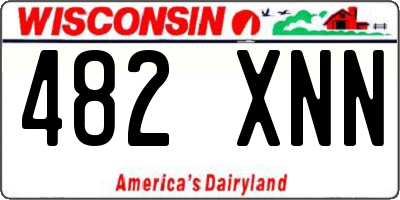 WI license plate 482XNN