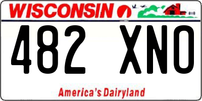 WI license plate 482XNO
