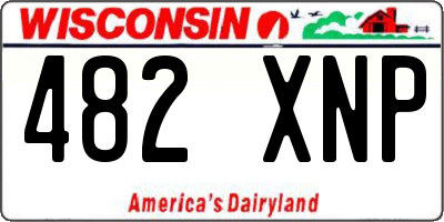 WI license plate 482XNP