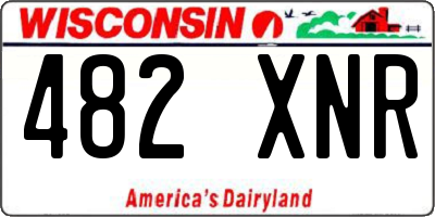 WI license plate 482XNR