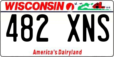 WI license plate 482XNS