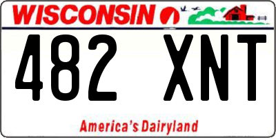 WI license plate 482XNT