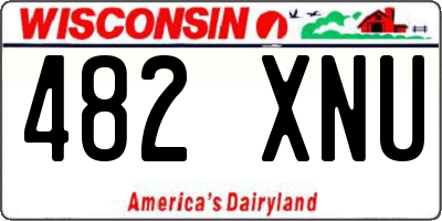 WI license plate 482XNU