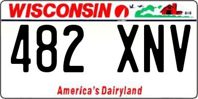 WI license plate 482XNV