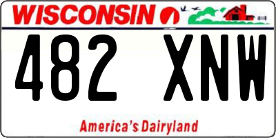 WI license plate 482XNW