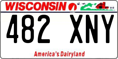 WI license plate 482XNY