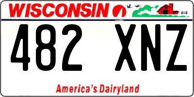WI license plate 482XNZ