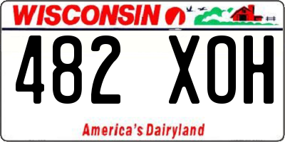 WI license plate 482XOH