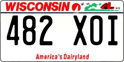 WI license plate 482XOI