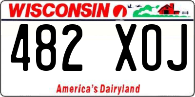 WI license plate 482XOJ