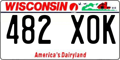 WI license plate 482XOK