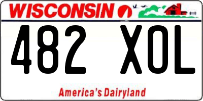 WI license plate 482XOL