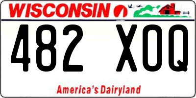 WI license plate 482XOQ