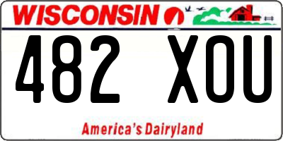 WI license plate 482XOU