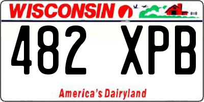 WI license plate 482XPB