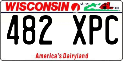 WI license plate 482XPC