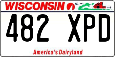 WI license plate 482XPD