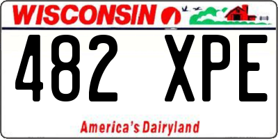 WI license plate 482XPE