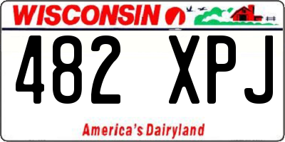 WI license plate 482XPJ
