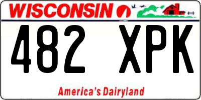 WI license plate 482XPK