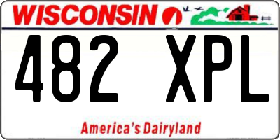 WI license plate 482XPL
