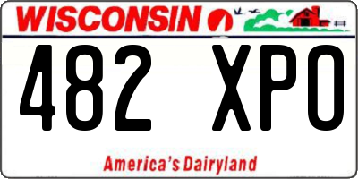 WI license plate 482XPO