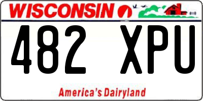 WI license plate 482XPU
